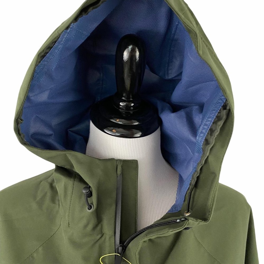 All in Motion Waterproof Rain Jacket Hooded Green Men's Small or XXL - Picture 2 of 11